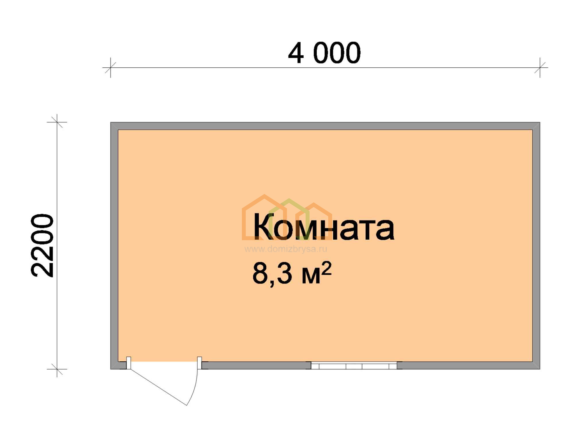 Дачная бытовка Лютик - 1 4x2.2 Площадь: 8.8 м² в готовом виде под ключ в  Собинке и области